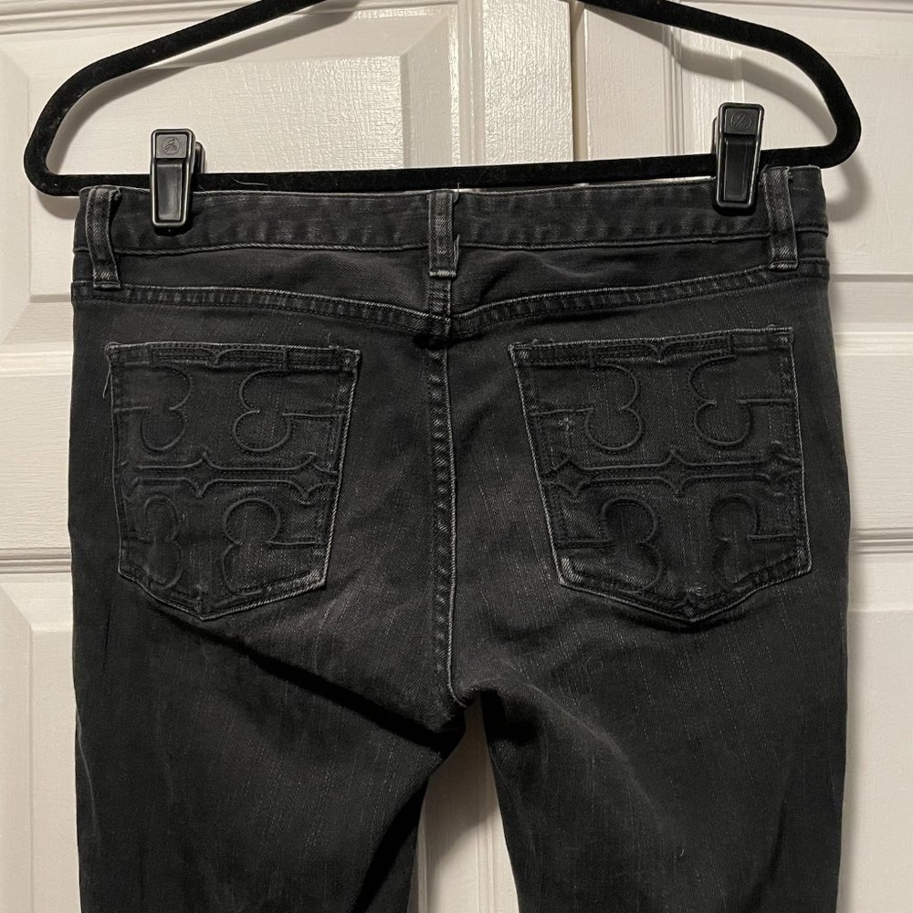 Tory Burch Black Distressed Skinny Jeans - Size 28